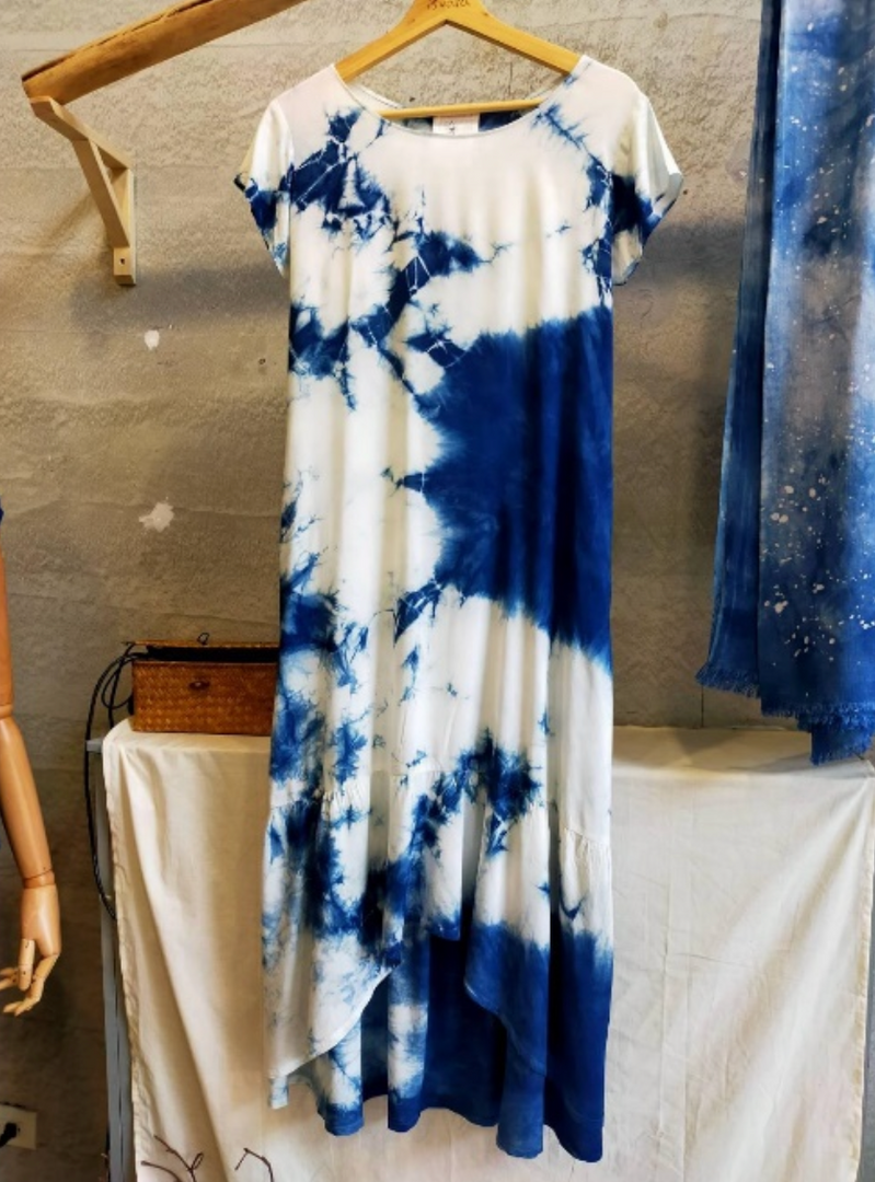 手工藍染圍巾 純萃系列-天空